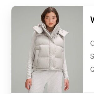 Lululemon Wunder Puff Cropped Vest -